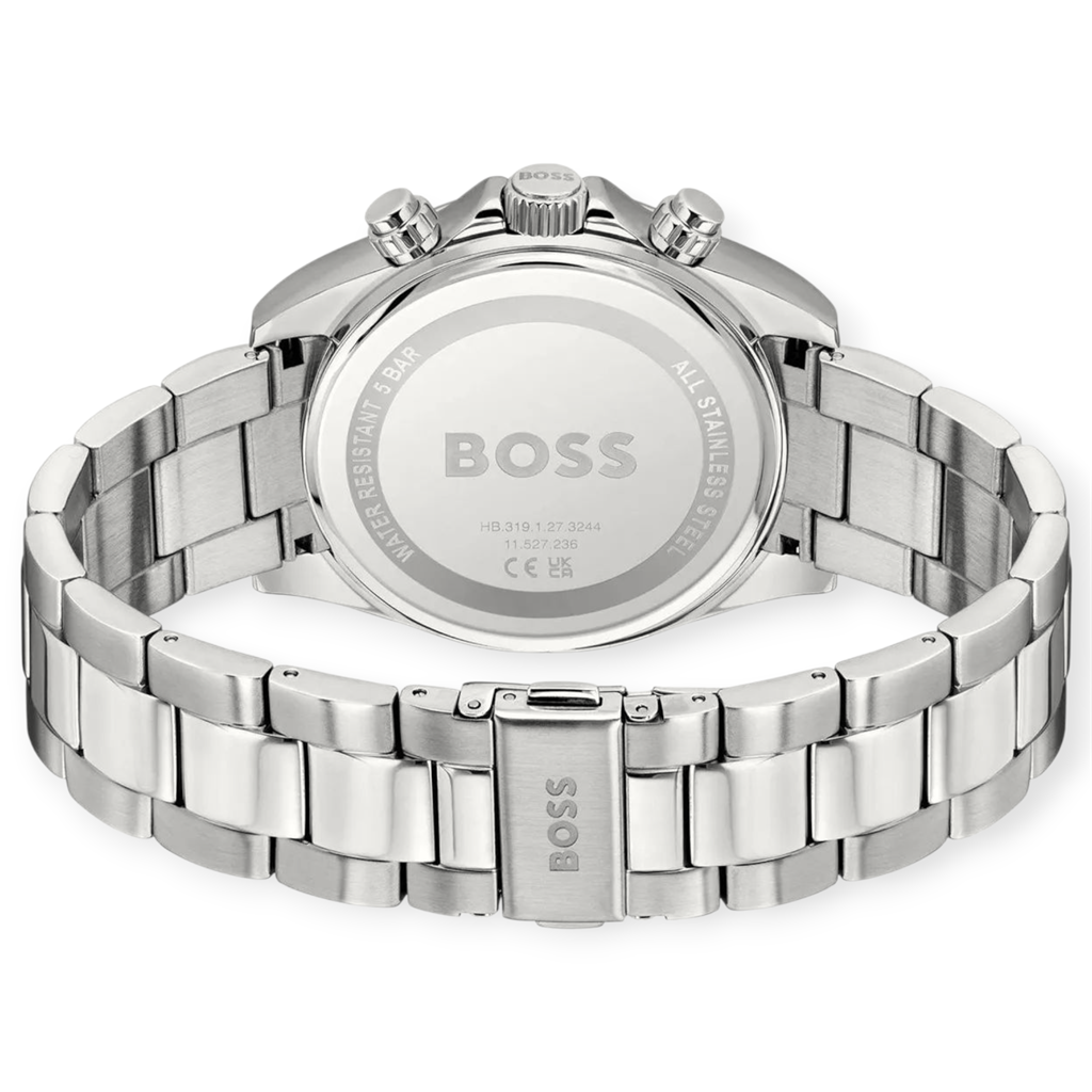 BOSS Hero Chronograph Black Dial Silver Stainless Steel Bracelet 1514267