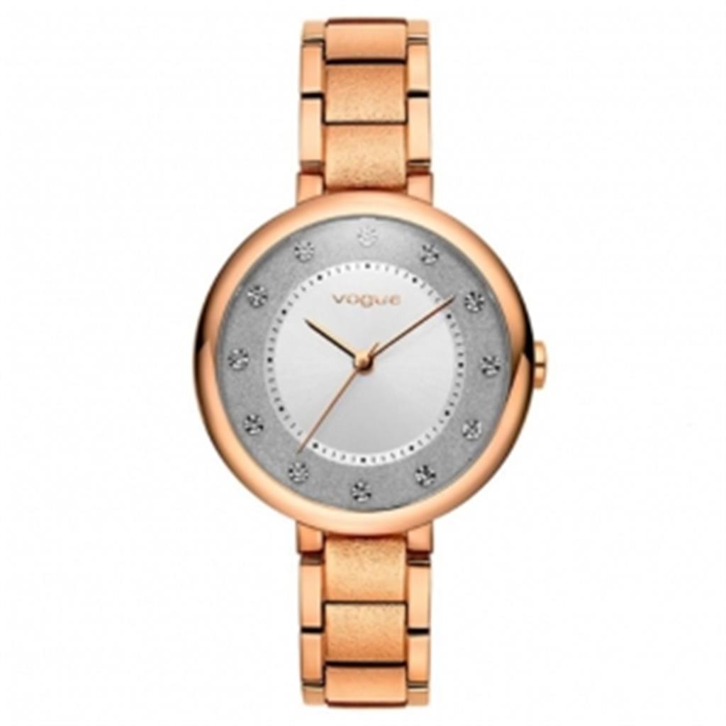 VOGUE Perfume Crystals Rose Gold Stainless Steel Bracelet 812953