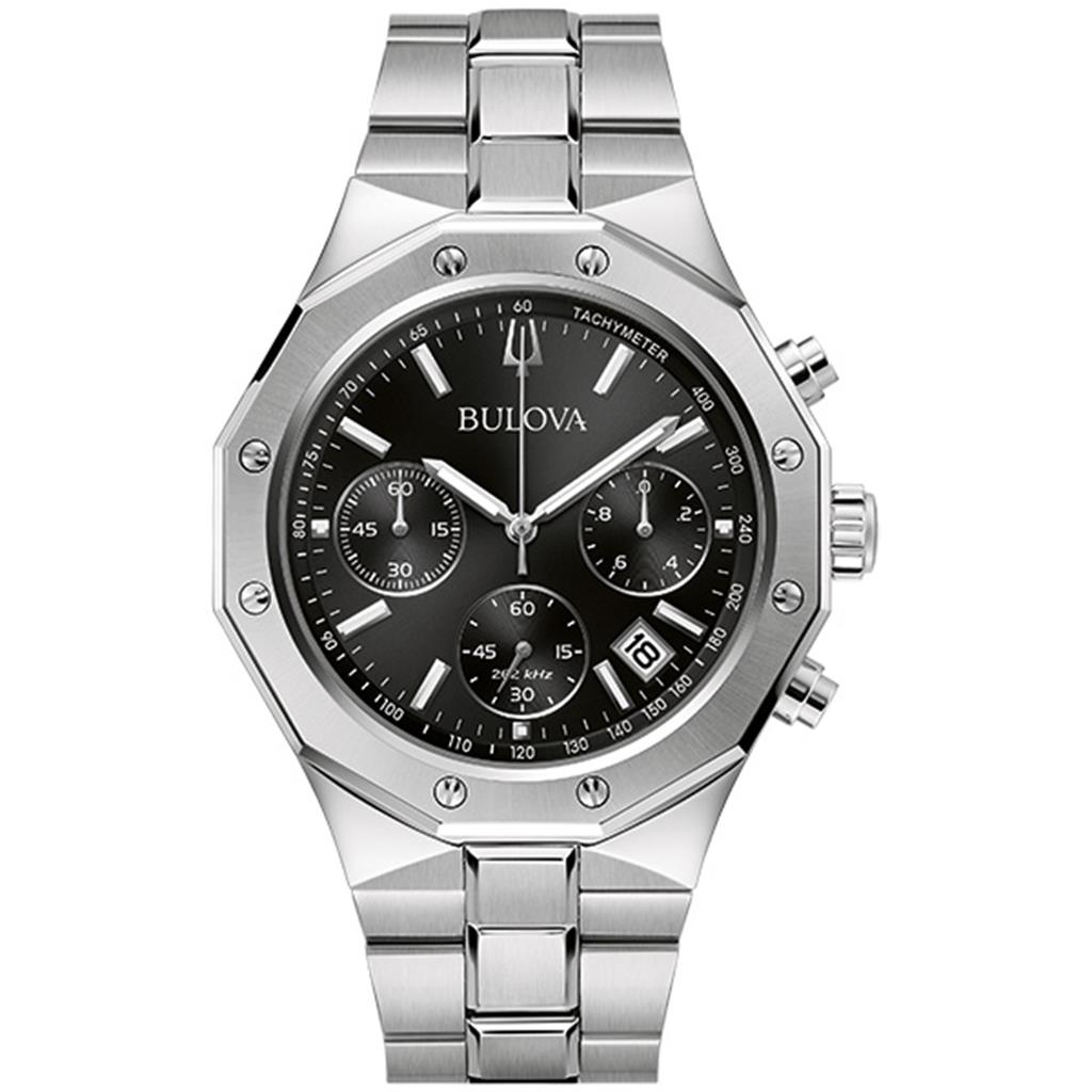 Bulova Precisionist Black Stainless Steel Bracelet 96B410