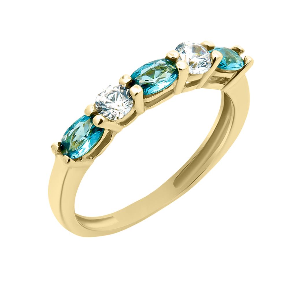 Δαχτυλίδι Σειρέ Mint Green Χρυσό 14Κ