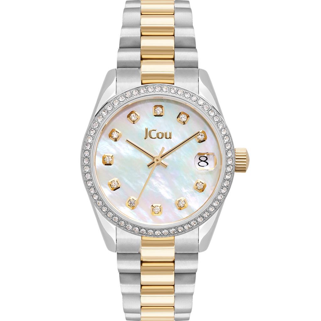 JCOU Gliss Crystals Gold Stainless Steel Bracelet JU19060-4