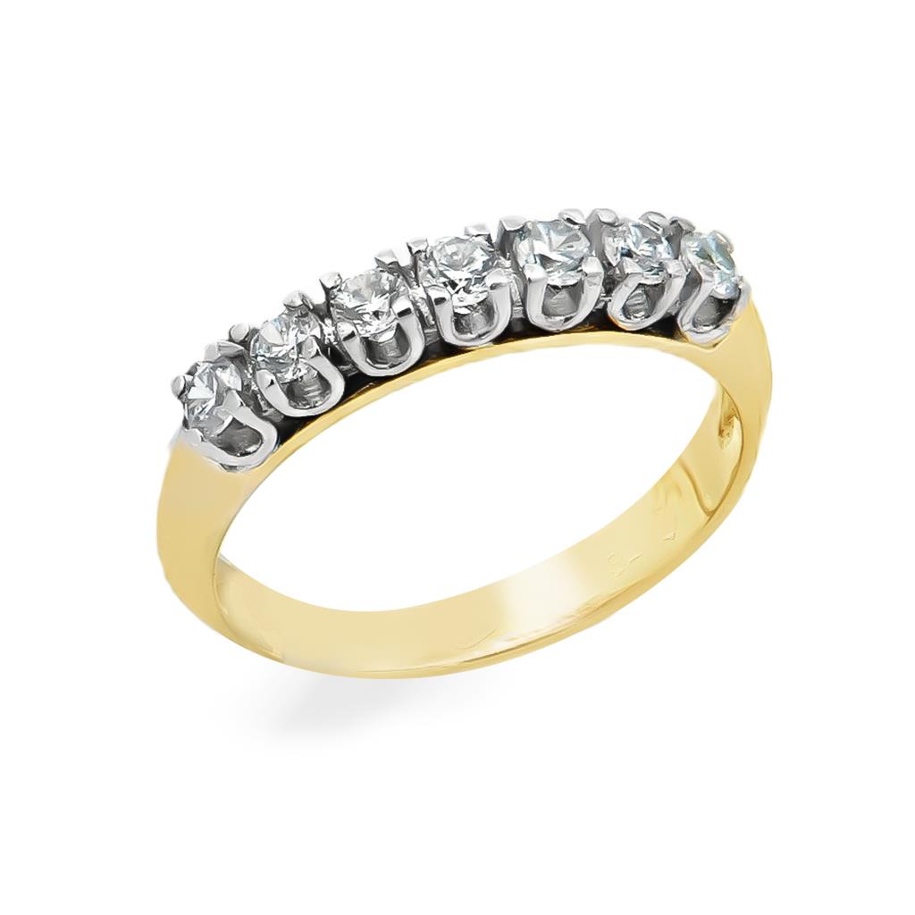 Δαχτυλίδι Σειρέ Χρυσό με Zircon K14