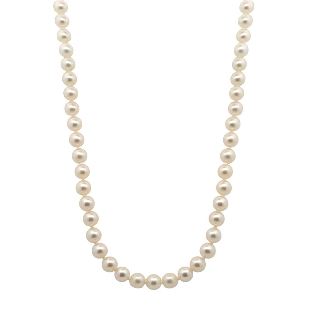 Μαργαριταρένιο Κολιέ με Χρυσό Κούμπωμα K14