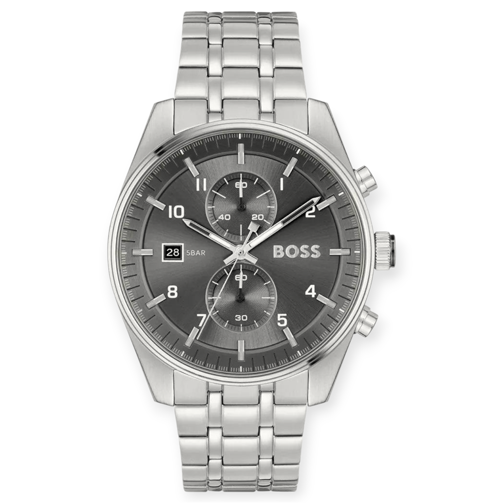 BOSS Skytraveller Chronograph Silver Stainless Steel Bracelet 1514151