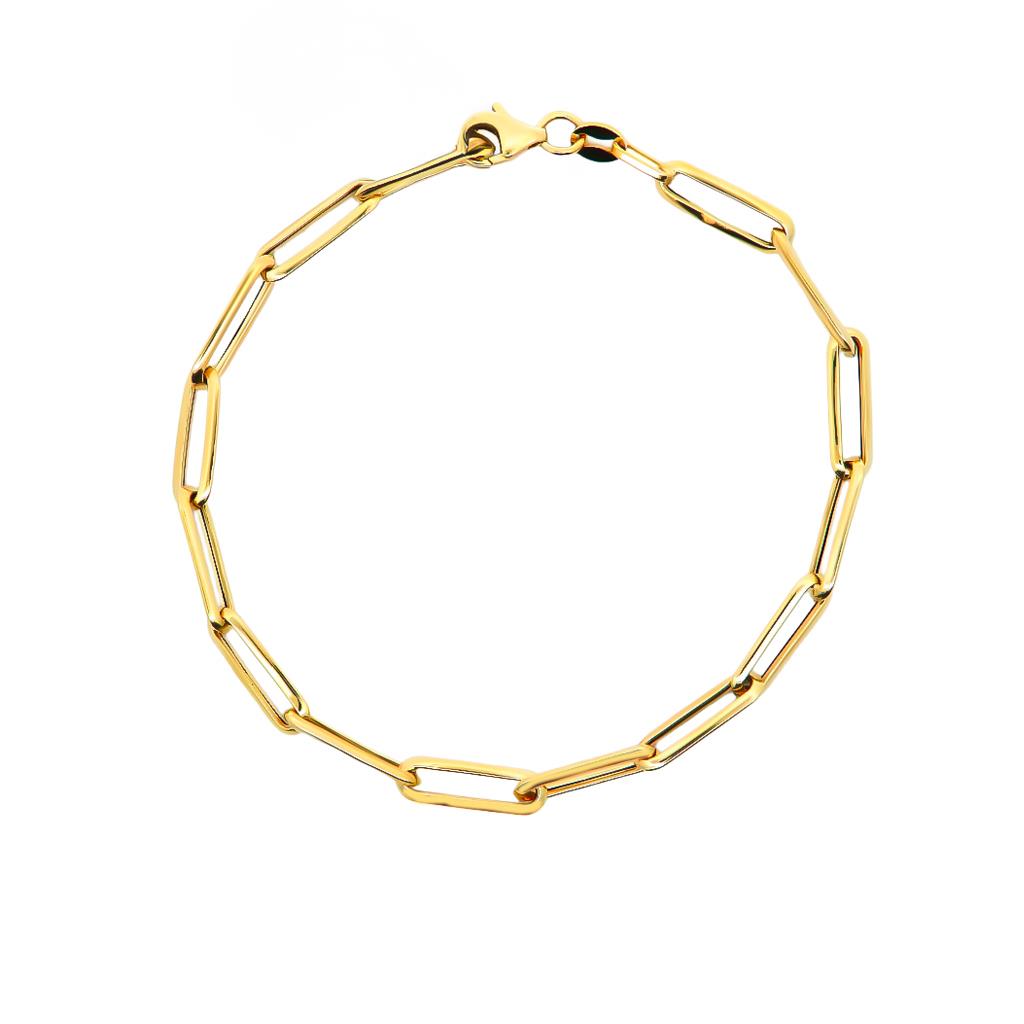 Χρυσό 14Κ Unisex Βραχιόλι με Κρίκους