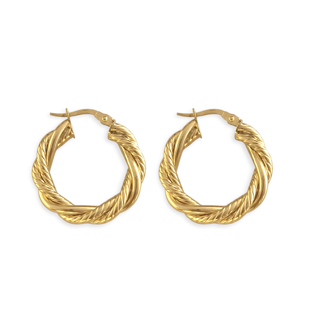 Χρυσοί Κρίκοι K14 Twisted