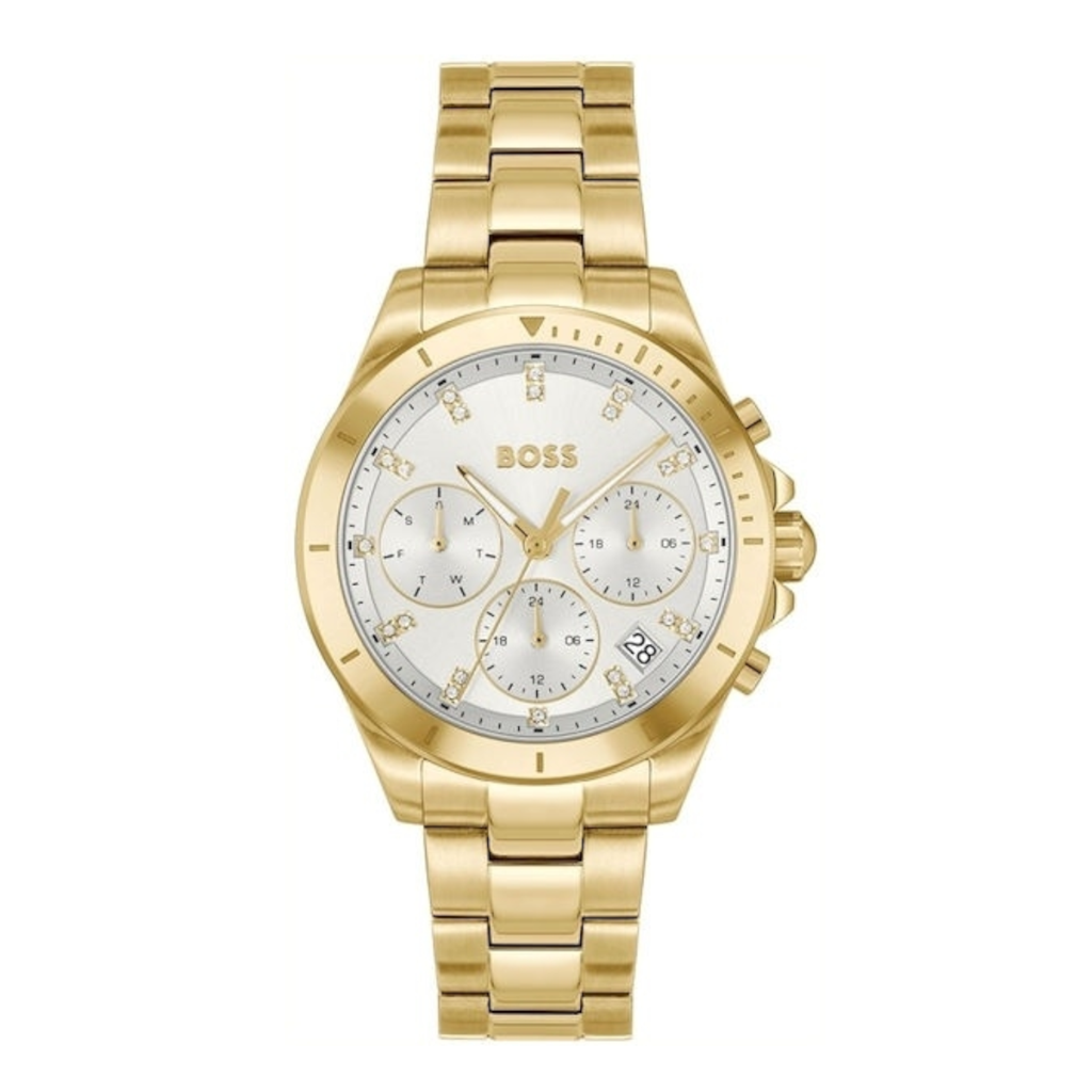 BOSS Alley Lux Gold Tone Crystal 36mm Ladies 1502829